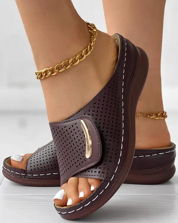 Movachic™ - Pantoufles Orthopédiques Évidées Peep Toe