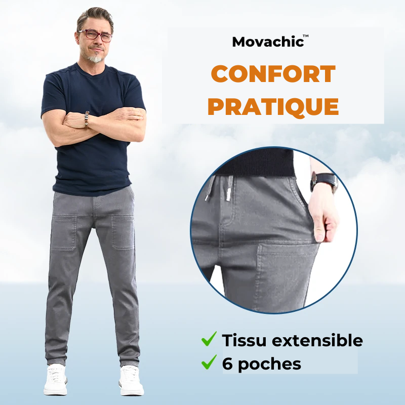 Movachic™ - Pantalon Cargo Durable Multi-poches Hautement Extensible