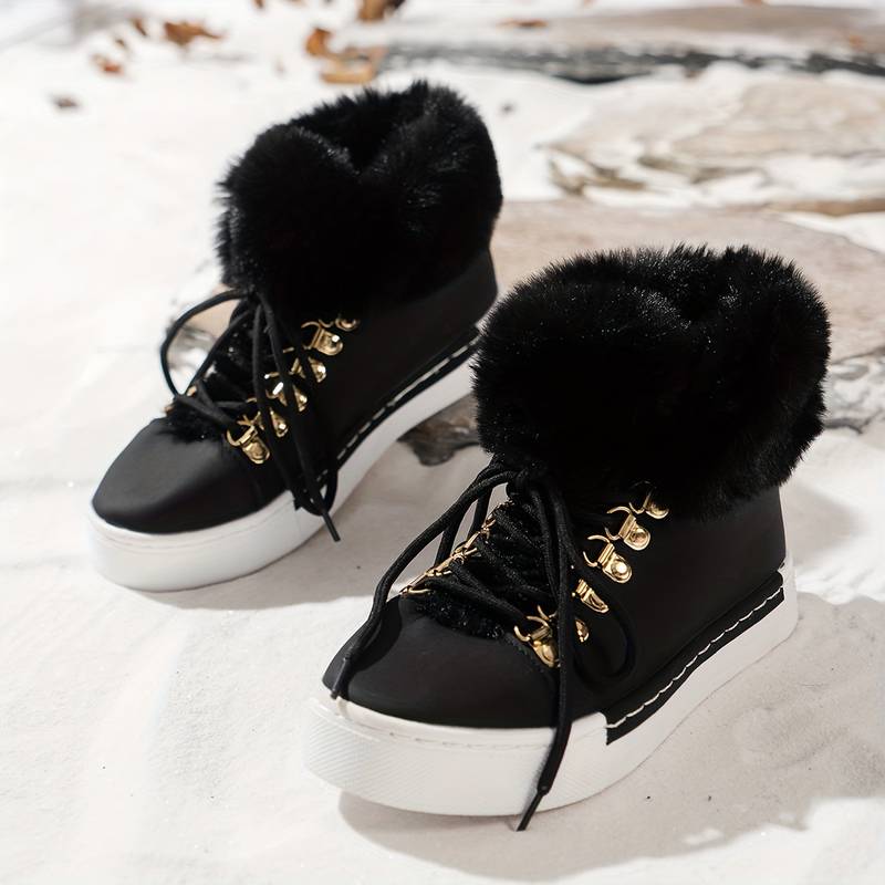 Movachic™ - Bottes Orthopédiques Décontractées à Lacets Doublées de Peluche Pour Femmes