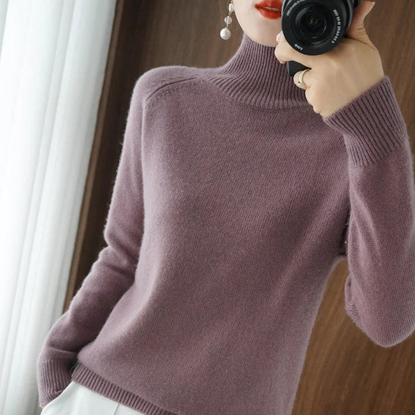 Movachic™ - Pull en Tricot à Col Roulé Uni Pour Femme