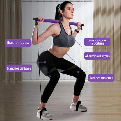 Kit Barre Pilates Avec Bandes De Résistance