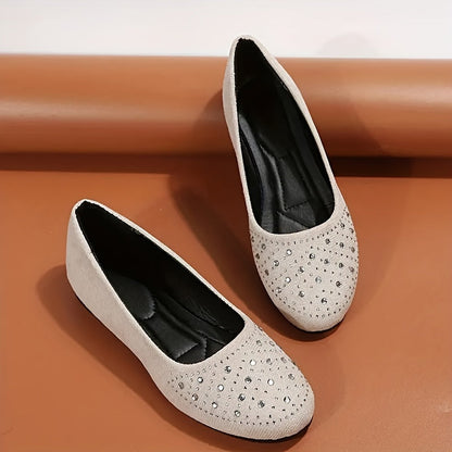 Movachic™ - Chaussures Plates Décorées de Strass pour Femmes: Confortables et Élégantes