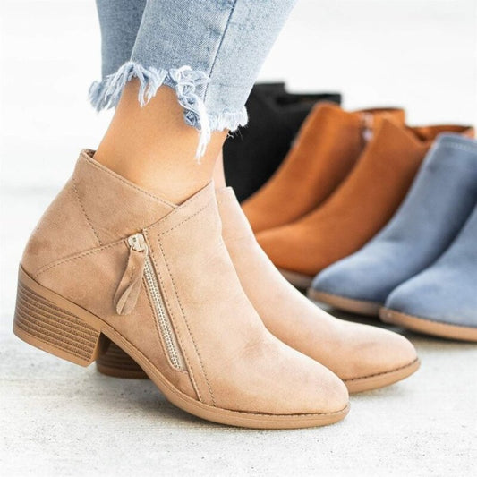 Movachic™ - Nouvelle Bottes Orthopédique en Cuir à Talons Bas Pour Femmes