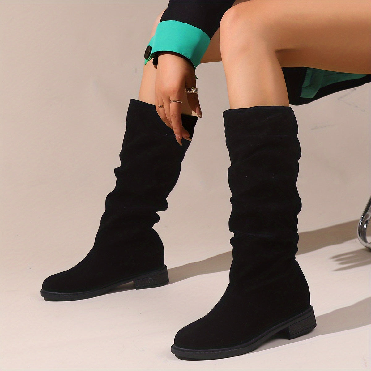 Movachic™ - Bottes en Microsuède Mi-mollet Chics Pour Femmes